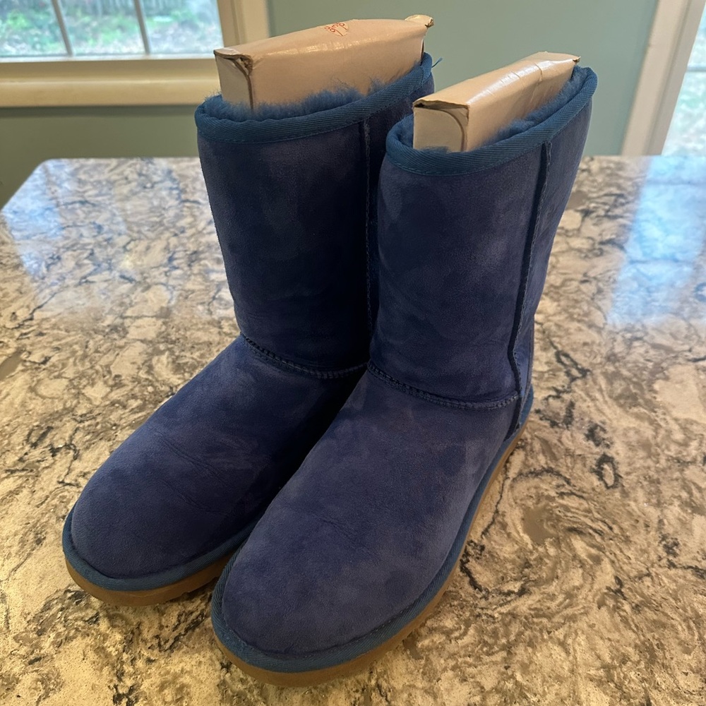 UGG Classic Short II Blue Sheepskin Boots